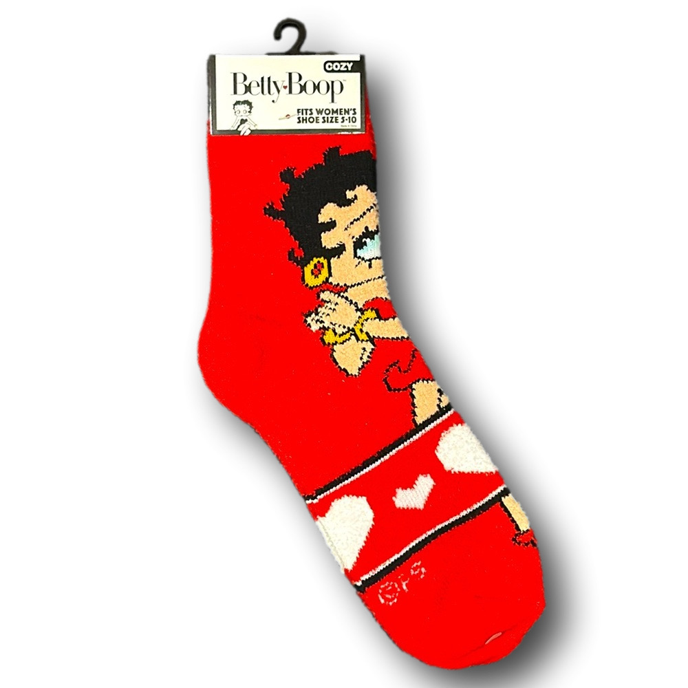 3/$20 Betty Boop Funny Novelty Cozy Socks - NWT